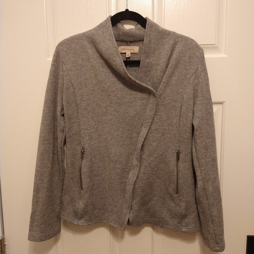 Asymetrical zip sweater jacket Philosophy